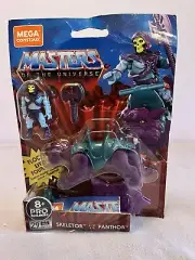 Mega Construx Skeletor & Panthor Masters of the Universe Flocked Figure New