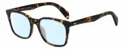 Rag&Bone RNB5016/S Unisex Blue Light Glasses in Tortoise Brown Amber Silver 52mm