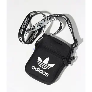 [現貨] adidas Originals Festival Bag 證件包 小包 肩包 黑 白 三葉草 旅行 隨身行李