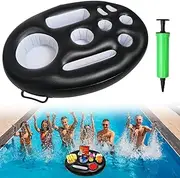 GOLRISEN Inflatable Drink Holder Pool Floating Drink Holder 2-in-1 Drinks and Snack Holder 9 Holes Bottle Holder Pool Bar Cup Holder Coasters Tray Pool Accessories for Summer Pool Parties
