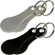 Veemoon 4Pcs Trolley Token Stainless Steel Key Ring Shopping Cart Unlocker Portable Multifunctional Trolley Tokens for Easy Access Convenience