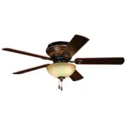 42" Small Room Aged Walnut Indoor Glass Bowl LED Ceiling Fan Reversible Blade