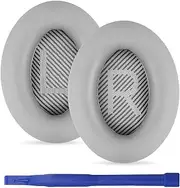 umvowuxa Replacement Earpads for Bose QuietComfort 35 (QC35) and QuietComfort 35 II (QC35 II) Headphones, Ear Pads Made of Premium Comfortable Protein Leather and Noise-Isolating Memory Foam (Gray)