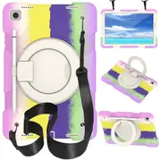 MCC Kids Shockproof Samsung Galaxy Tab A9+ Plus 11" X210 Case Cover Ring Colourful [Colourful+Purple]