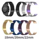 森尼3C-18mm/20mm/22mm於三星Galaxy watch4金屬表扣式錶帶佳明venu 2 S plus米蘭卡扣錶帶-品質保證