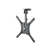 Goobay Ceiling TV Mount Basic (M), for TVs from 23 to 55 inches (58 - 140 cm), max. 20 kg, swivels sideways, ceiling angle variably adjustable, with flip-up and locking function