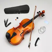3/4 Full Size Advance 4 String Violin Kit Ebony Fittings Beginner Handmade