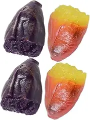 Yardenfun 4 Pack Mini Artificial Sweet Potatoes Realistic Decorative Props for Showcase or Photography