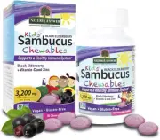 Nature's Answer Kids Sambucus Chewables Black Elderberry with Vitamin C and Zinc