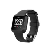 Smart Silicone Glossy Watch Strap For Fitbit Versa Black Watch Bands