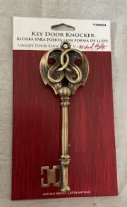 Michael Healy SKELETON KEY Door Knocker Solid Antique Brass Key Door Knocker