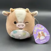Squishmallows Griella Cow Easter Brown Pastel Stuffed Animal Plush Toy Soft 5"