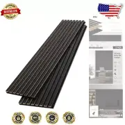 Elegant Matte Black Acoustic Wood Wall Panels - 2 Pack for Stylish Soundproofing
