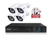 Elinz 4CH AHD 1080P HD Video & Audio Recording CCTV Surveillance DVR 4x Outdoor Bullet Security Camera System 1TB HDD