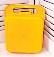 NEW Vintage Vintage Tupperware Alphabet Stencil Case Yellow Lunch Box 1407