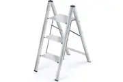 3 Step Aluminium Folding Step Stool Portable Ladder Large Platform