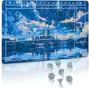 g00d4u MTG/TCG Playmat, Lorcana, Magic The Gathering, Card Game, Includes Storage Tube & 7 Dice, Waterproof & Non-Slip Gaming Mat