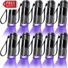 Roceei 10 Pieces UV Blacklight Flashlights, LED Flashlight Torch Light, Handheld
