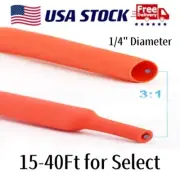 3:1 Heat Shrink Tubing Waterproof Electrical Wire Sleeve Marine Grade Red 1/4"