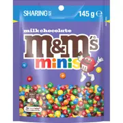 M&M's Minis Milk Chocolate Snack and Share Bag 145g