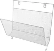 QUMIIRITY Wall Mounted Metal Magazine Rack Stylish Sundries File Holder for Organizing Books Newspapers Space Saving Storage for Home Office Bathroom Design