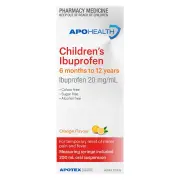 ApoHealth Childrens Ibuprofen 6 Months -12 Years 200ml (Generic for Nurofen)