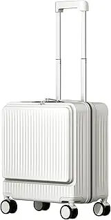 [TAIYEAL] Carry On Luggage, 18 Inch Airline Approved Hard Shell Suitcases with Wheels, Lightweight Travel Luggage, Rolling Travel Carry on Suitcase with USB Charging Port for Women, Men (White)