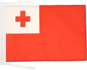 Tonga Flag 18'' x 12'' Cords - Tongan Small Flags 30 x 45cm - Banner 18x12 in - AZ FLAG
