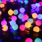 5m 50LED Clear Mini String Lights Battery Operated Christmas Lights for Indoor Outdoor Decoration -Multicolor