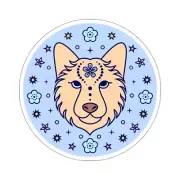 Chinese Zodiac Wolf sign Kiss-Cut Stickers