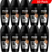 10 x AXE Dark Temptation Roll On Deodorant Men 50ml - Long Lasting Fragrance