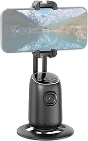 Labymos 360° Auto Face Tracking Gimbal Auto Tracking Phone Holder Smart Selfie Gimbal Stabilizer Robot Cameraman Gesture Control Built-in Battery with Flexible Phone Holder Dual Cold Shoe Mounts for V