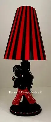 PLASTIC RIBBON RED & BLACK SMALL CONE LAMPSHADE for BARSONY LADY/MAN LAMP