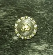 Gold Bronc Rider Berry Concho 1" with Screw Back