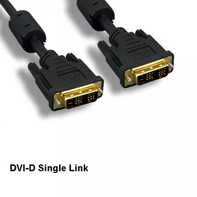 10' DVI-D 18+1 Video Cable Male/Male Digital Single Link Gold Plated TV Display