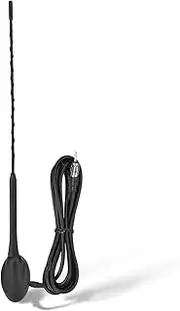 Eightwood FM/AM Roof Antenna Car Radio Antenna Marine Radio Antenna FM Car Antenna 2 m Extension Cable for Boat, Car, Truck, Vans, Caravan, Motorhome, Yacht Radio Tuner