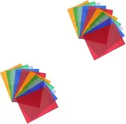 TEMPNAP 2sets Plastic File Folders A4 Document Folder Office Organisation Document Bag File Pouch 10pcs*2
