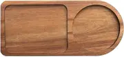IsMwav Coffee Tray Wood Plate Breakfast Tray for Serving Food Hospitality Coffeeware Teaware Decor Table Decoration Replacement Parts C
