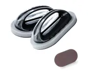 2pcs Nano emery sponge with handle-brown Emery Sponge Kitchen Pot Brush with Handle, Rust Cleaning Tool Sink Pot Dish S