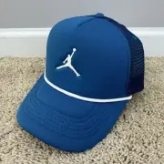 Jordan Jumpman Hat Kids Youth Logo Rope Accent Blue Mesh Back Foam Trucker Cap