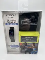 Itech Active 2 Fashion Fitness Tracker-Moniter W/3 Exercise Resistance Bands GR1