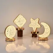 Acrylic Dimming Night Light Golden Desk Lamp New Star Moon Light Bedroom