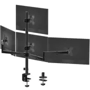 Quad Monitor Mount for 13-27 Inch Screens, Fully Adjustable 4 Monitor Stand w...