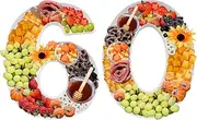 30.5cm Charcuterie Board Number Cardboard Fillable, Grazing Tray, Number Shape, Candy Sweets Fruits Serving (Number 60&90)