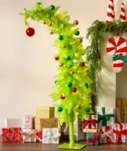 Grinch Style Whimsical Christmas Tree Pre Lit Artificial 5 Ft