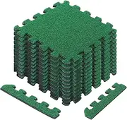 YBING Grass Foam Floor Tiles, 12 Pack 11"x11" Green Artificial Grass Square Mats, Interlocking Turf Mat with EVA Foam Base, Fake Grass Mat for Balcony Patio Deck, Home Gym, Pets,11 SQ Ft -12 Tiles