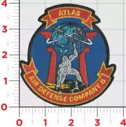 4" ATLAS AIR DEFENSE COMPANY BRAVO GLOBE LOGO HOOK & LOOP EMBROIDERED PATCH