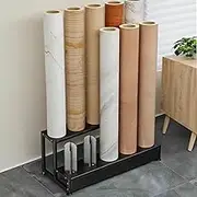 Tapiz Paper Support with Wooden Imitation Stickers, Commercial Roll Organizer, Foot Storage Shelf for Vinyl Rolls, Tablecloths, PVC Movies, You