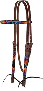 Tack Shack of Ocala Circle Y Infinity Wrap Browband Headstall, Western Headstall, Bridle, Headstall, Leather Headstall, Leather Western Headstall, Headstall for Horses