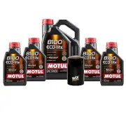 9L Motul 8100 ECO-LITE 5W30 Wix Filter Engine Motor Oil Change Kit API SP-RC